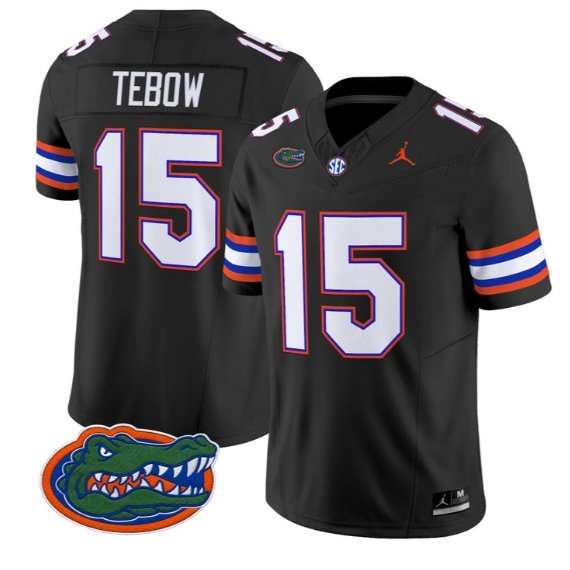Tim Tebow #15  Florida Gators Jersey 2026 Vapor Limited Stitched Black