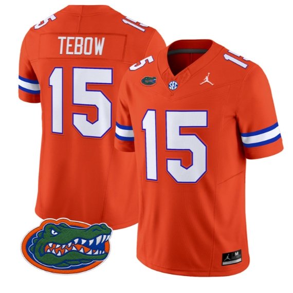 Tim Tebow #15  Florida Gators Jersey 2026 Vapor Limited Stitched Orange