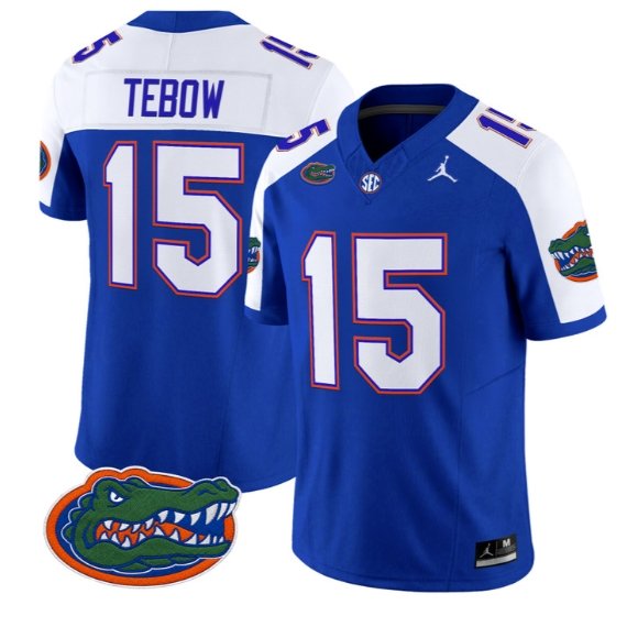Tim Tebow #15  Florida Gators Jersey 2026 Vapor Limited Stitched Royal Alter