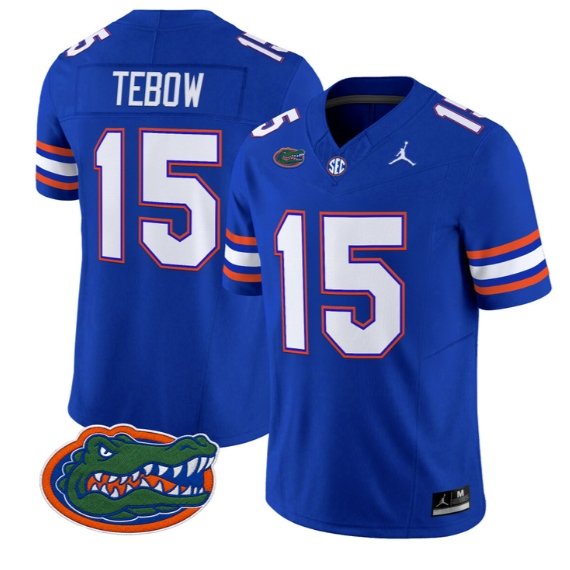 Tim Tebow #15  Florida Gators Jersey 2026 Vapor Limited Stitched Royal