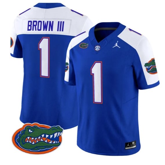 Vernell Brown III #1 Florida Gators Jersey 2026 Limited Stitched Royal Alter