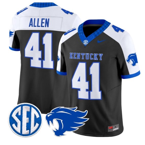 Josh Allen #41 Kentucky Wildcats Jersey 2026 Vapor Limited Stitched Black Alter