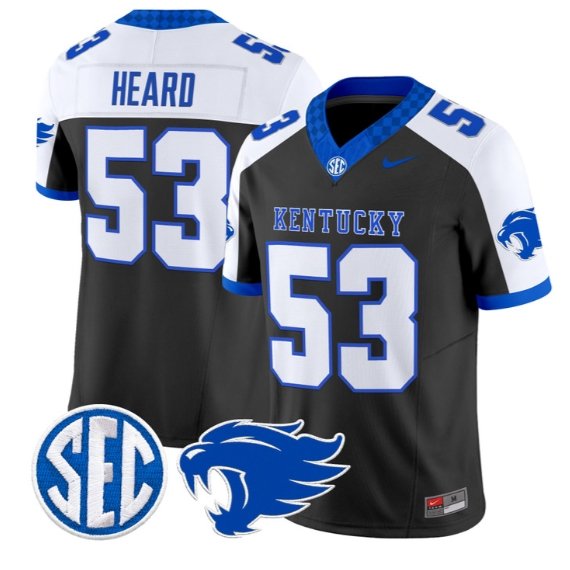 Lance Heard #53 Kentucky Wildcats Jersey 2026 Vapor Limited Stitched Black Alter
