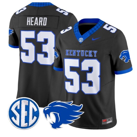 Lance Heard #53 Kentucky Wildcats Jersey 2026 Vapor Limited Stitched Black