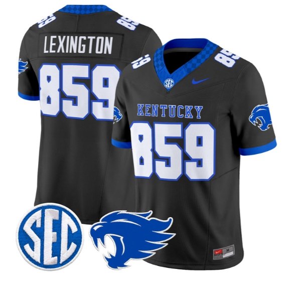 Lexington Kentucky #859 Kentucky Wildcats Jersey 2026 Limited Stitched Black