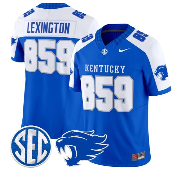 Lexington Kentucky #859 Kentucky Wildcats Jersey 2026 Limited Stitched Royal Alter