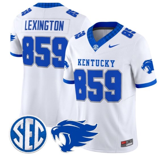 Lexington Kentucky #859 Kentucky Wildcats Jersey 2026 Limited Stitched White