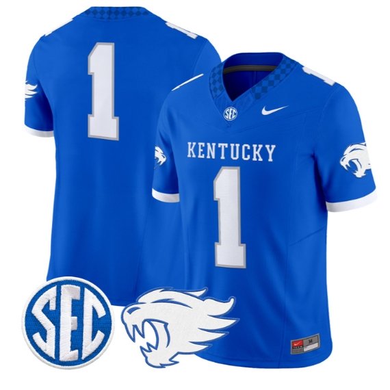 Team Jersey #1 Kentucky Wildcats Jersey 2026 Vapor Limited Stitched Royal