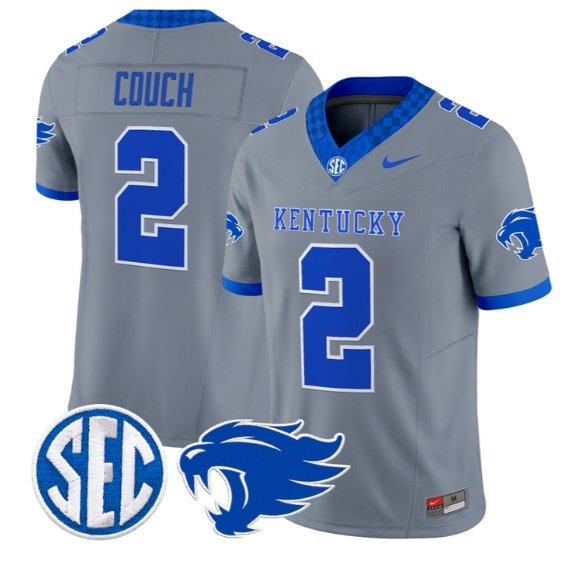 Tim Couch #2 Kentucky Wildcats Jersey 2026 Vapor Limited All Stitched Gray