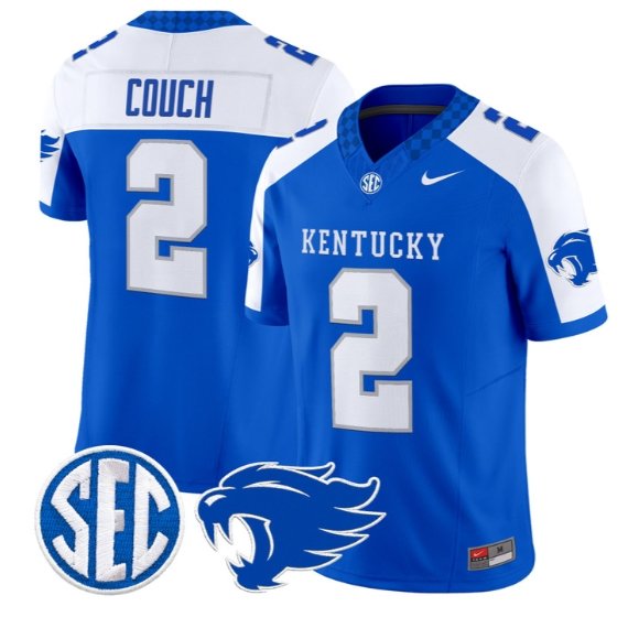Tim Couch #2 Kentucky Wildcats Jersey 2026 Vapor Limited All Stitched Royal Alter