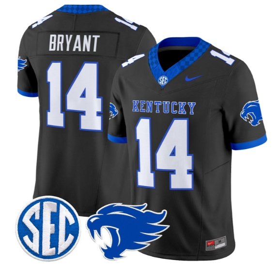 Ty Bryant #14 Kentucky Wildcats Jersey 2026 Vapor Limited Stitched Black