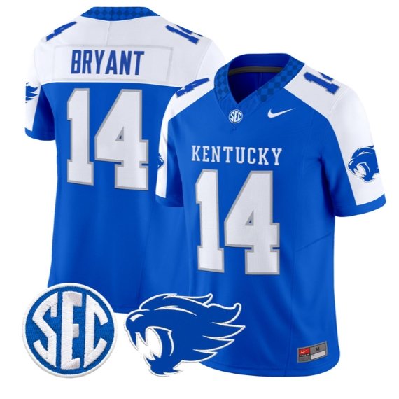 Ty Bryant #14 Kentucky Wildcats Jersey 2026 Vapor Limited Stitched Royal Alter