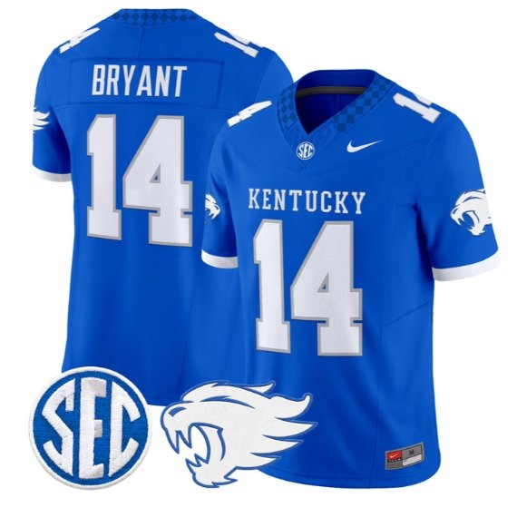 Ty Bryant #14 Kentucky Wildcats Jersey 2026 Vapor Limited Stitched Royal
