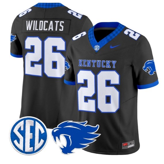Wildcats Kentucky #26 Kentucky Wildcats Jersey 2026 Limited Stitched Black