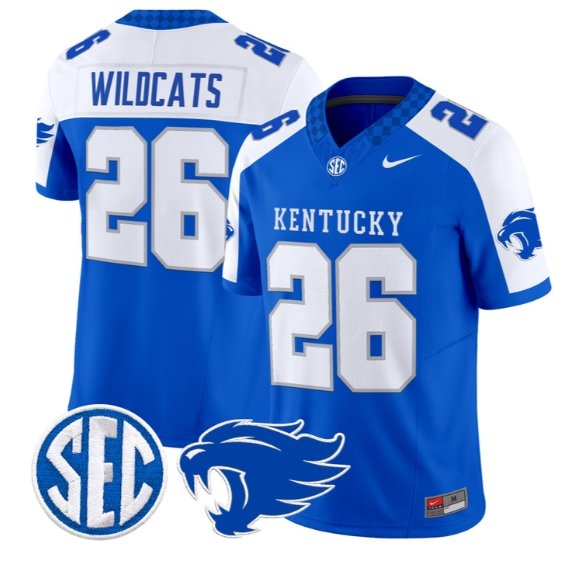 Wildcats Kentucky #26 Kentucky Wildcats Jersey 2026 Limited Stitched Royal Alter