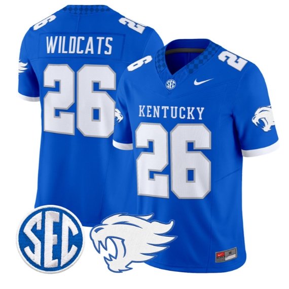 Wildcats Kentucky #26 Kentucky Wildcats Jersey 2026 Limited Stitched Royal