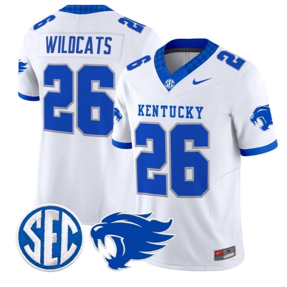 Wildcats Kentucky #26 Kentucky Wildcats Jersey 2026 Limited Stitched White