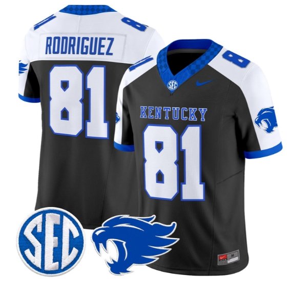 Willie Rodriguez #81 Kentucky Wildcats Jersey 2026 Limited Stitched Black Alter
