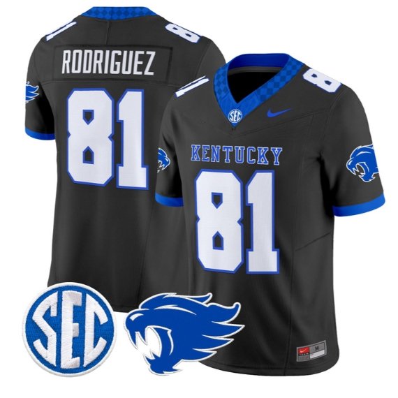 Willie Rodriguez #81 Kentucky Wildcats Jersey 2026 Limited Stitched Black