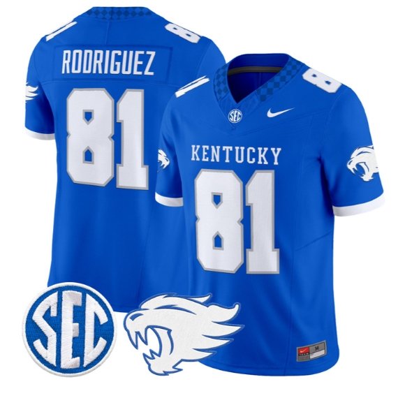 Willie Rodriguez #81 Kentucky Wildcats Jersey 2026 Limited Stitched Royal