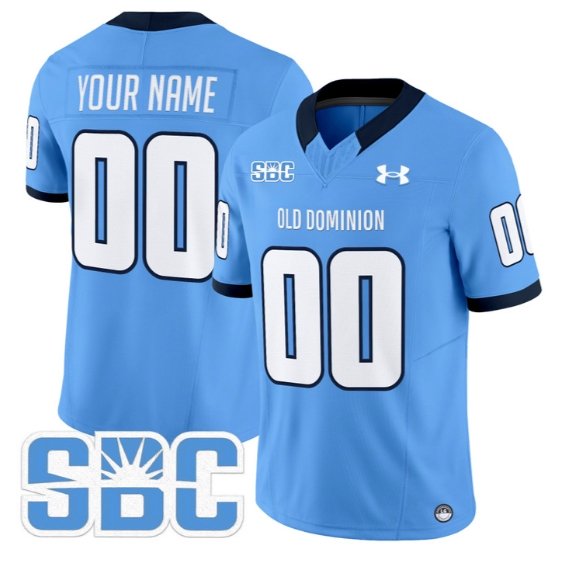 Custom Old Dominion Monarchs Jersey Name, Number 2026 Vapor All Stitched Blue