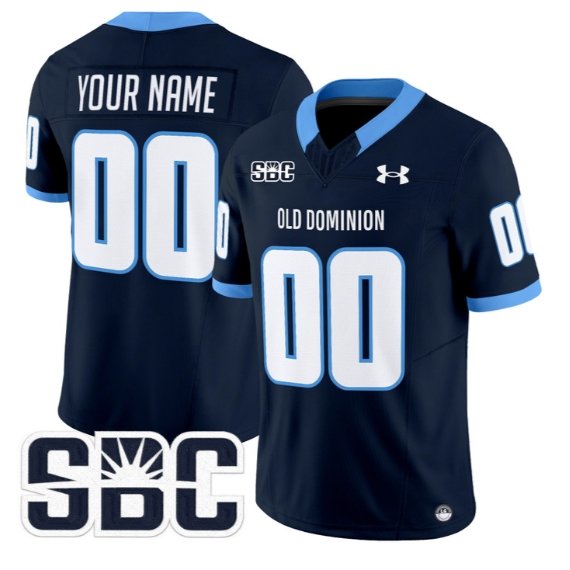 Custom Old Dominion Monarchs Jersey Name, Number 2026 Vapor All Stitched Blue