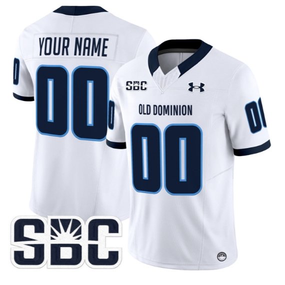 Custom Old Dominion Monarchs Jersey Name, Number 2026 Vapor All Stitched White