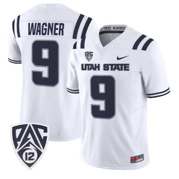 Bobby Wagner Jersey #9 Utah State Aggies 2026 Vapor Limited Stitched White