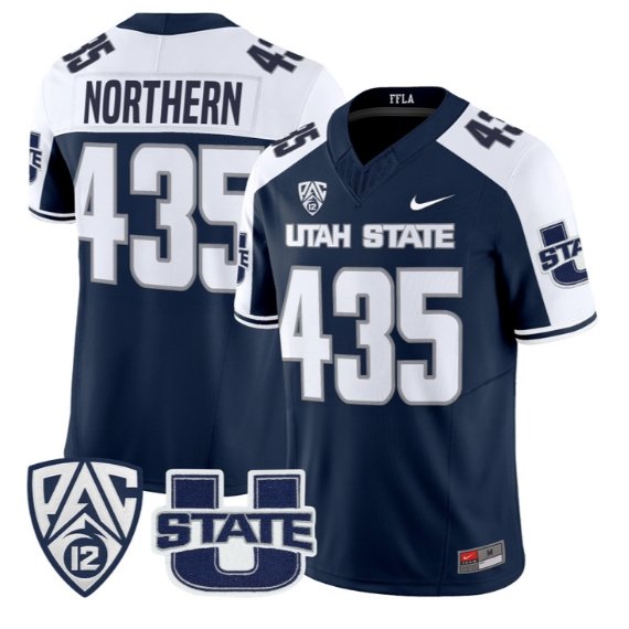 Northern Jersey #435 Utah State Aggies 2026 Vapor Limited Stitched Navy Alter