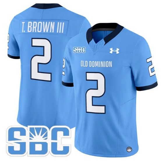 Tre' Brown III Jersey #2 Old Dominion Monarchs 2026 Limited Stitched Blue