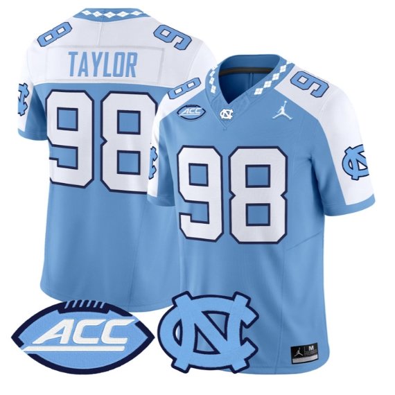 Lawrence Taylor Jersey #98 North Carolina Tar Heels 2026 Stitched Blue Alter