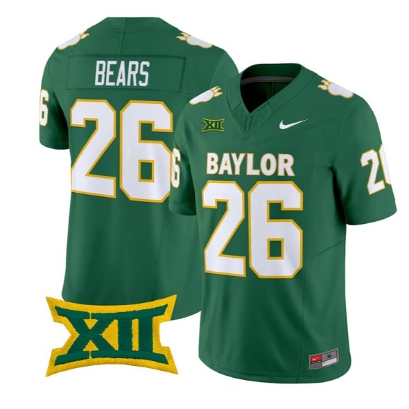 Bears Jersey #26 Baylor Bears Throwback 2026 Vapor Limited All Stitched