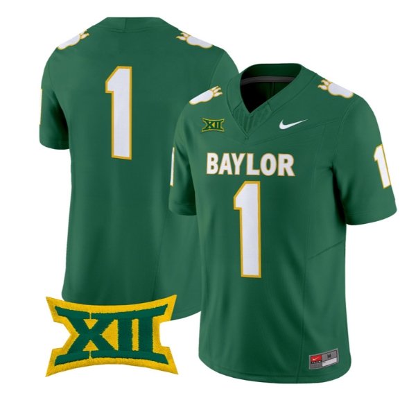 Team Jersey #1 Baylor Bears Throwback 2026 Vapor Limited All Stitched