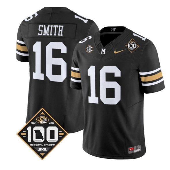 Brad Smith Jersey #16 Missouri Tigers 100th Anniversary 2026 Edition Stitched