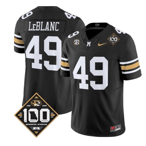 Brett Le Blanc Jersey #49 Missouri Tigers 100th Anniversary 2026 Vapor Stitched