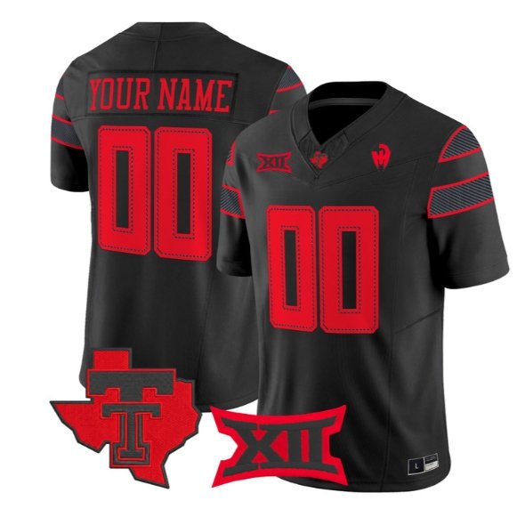 Custom Texas Tech Red Raiders Jersey Name, Number 2026 Vapor Limited Stitched