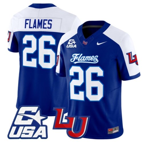 Flames Jersey #26 Liberty Flames 2026 Vapor Limited All Stitched Navy Alter