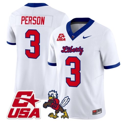 Jamari Person Jersey #3 Liberty Flames 2026 Vapor Limited Stitched White
