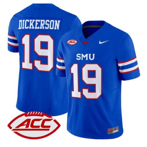 Eric Dickerson Jersey #19 SMU Mustangs 2026 Vapor Limited Stitched Blue