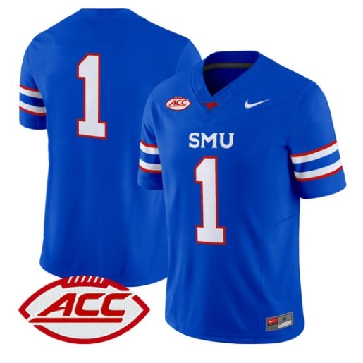 Team Jersey #1 SMU Mustangs 2026 Vapor Limited All Stitched Blue