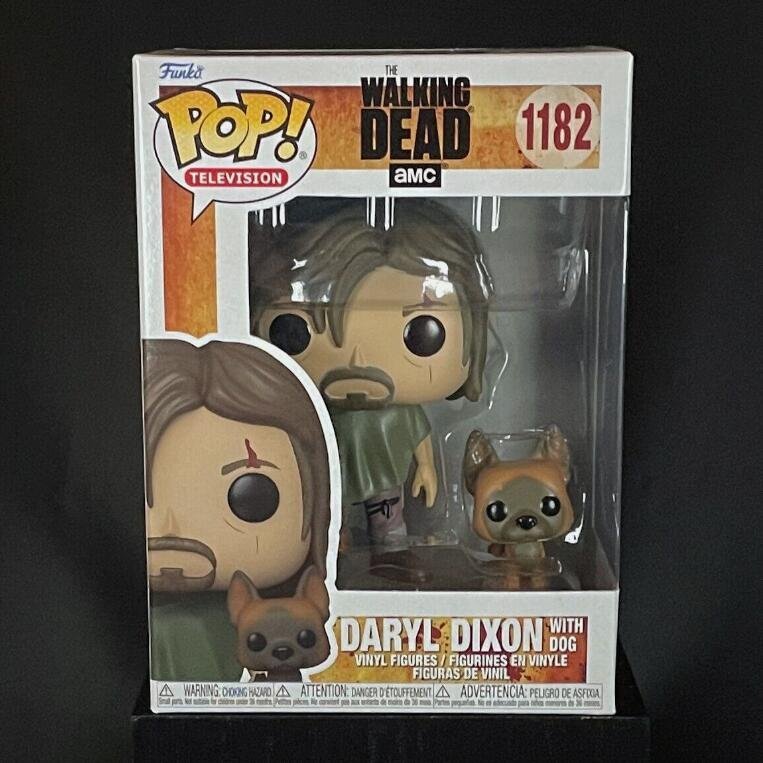 Daryl Dixon with Dog #1182 The Walking Dead Funko POP! Action Figure Vinyl PVC Toy W Protector