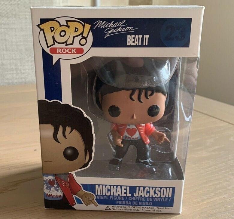 Michael Jackson #23 Beat It Funko POP! Action Figure Vinyl PVC Toy W Protector Gift