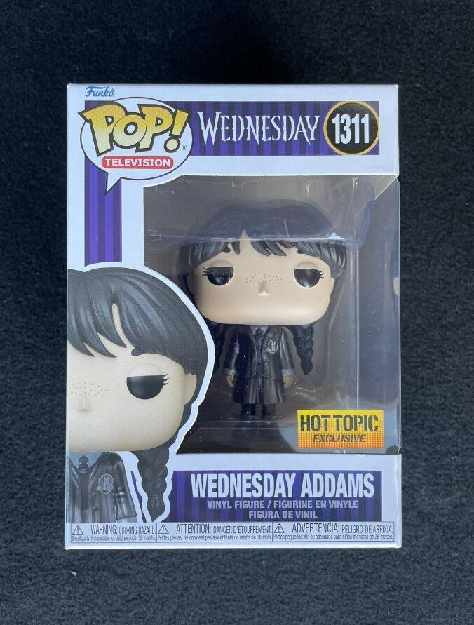 Wednesday Addams #1311 Hot Topic Funko POP! Action Figure Toy W Protector Gift