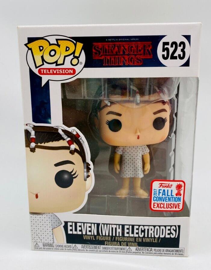 Funko Pop! Stranger Things Eleven with Electrodes #523 Vaulted Retired Rare Vinyl MINT W Protector