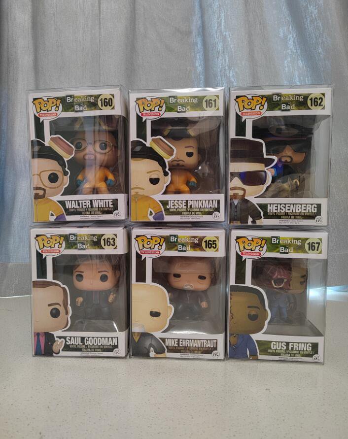 Walter White Jesse Heisenberg Saul Mike Gus Fring Breaking Bad Funko POP! Action Figure W Protector