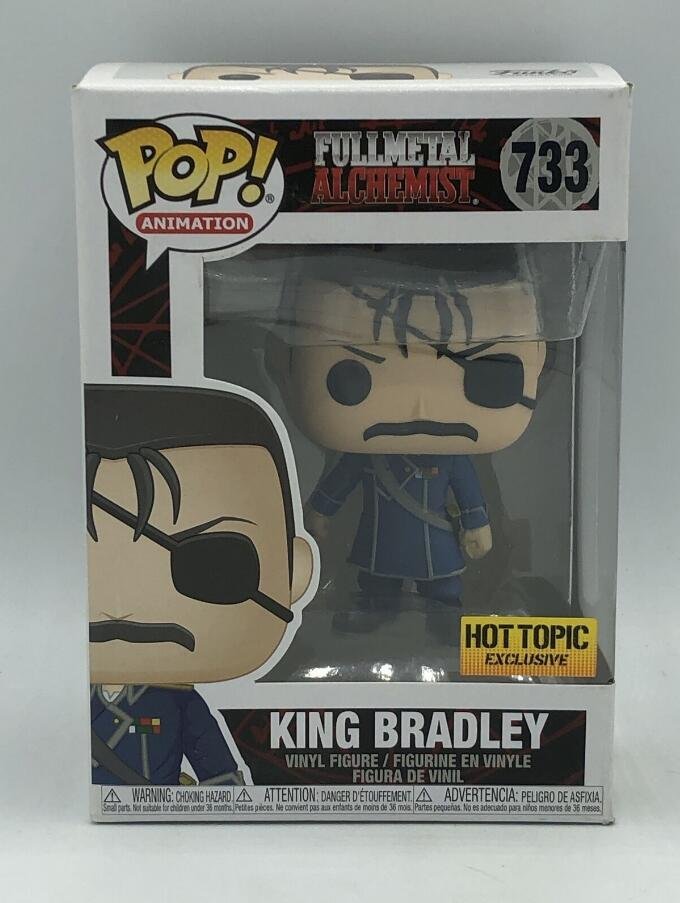 Animation Anime Fullmetal Alchemist King Bradley #733 Funko POP! Action Figure Toy W Protector