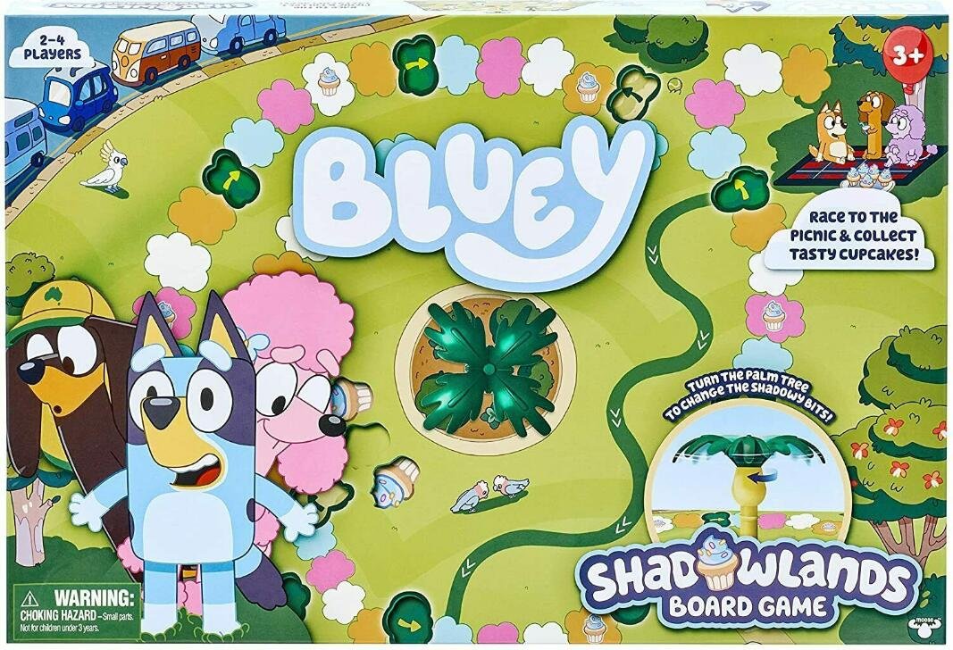 Bluey - Shadowlands Board Game - Race To The Picnic & Collect Tasty Cupcakes