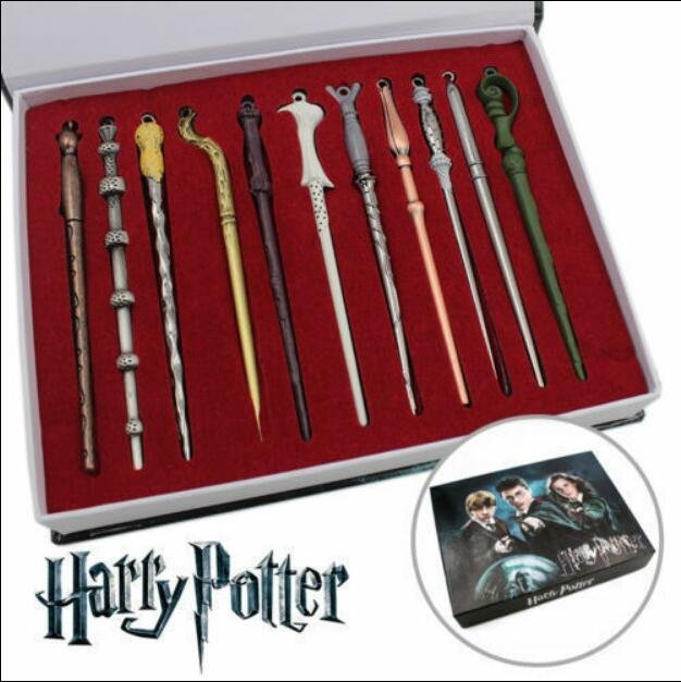 11pcs Harry Potter Hermione Dumbledore Sirius Voldemort Fleur Magic Wands In Box Gift