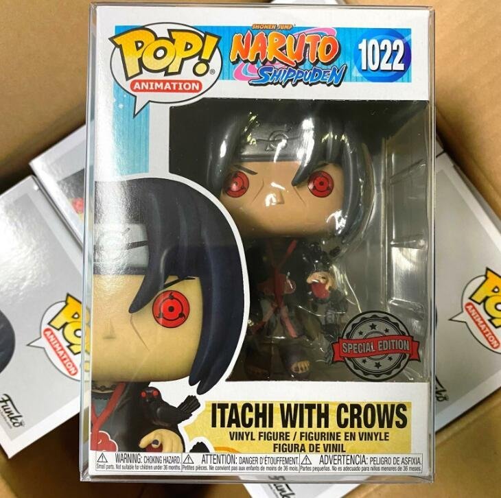 Naruto Shippuden : ITACHI with Crows #1022 Funko POP! Action Figure Toy W Protector Gift