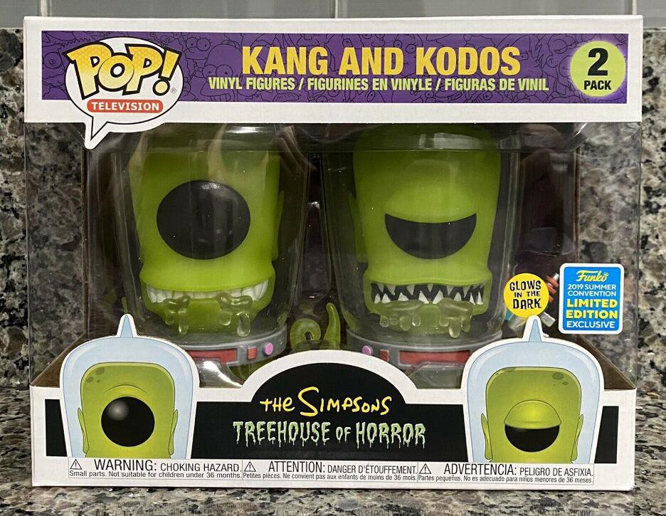 Kang and Kodos 2 Pack The Simpsons Funko POP! Action Figure Toy W Protector Gift